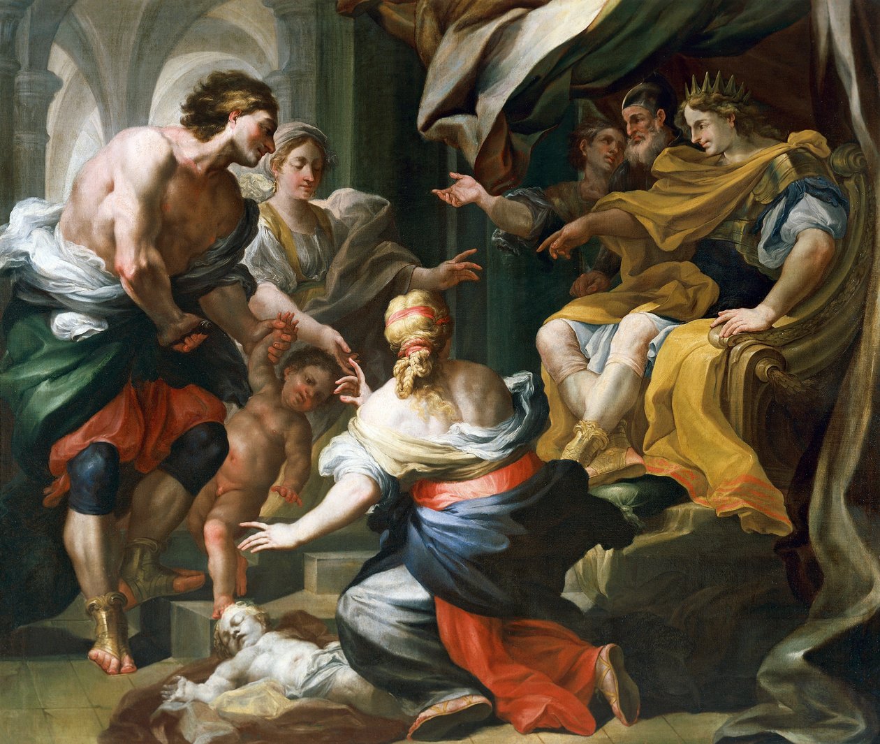 Salamon ítélete, Domenico Antonio Vaccaro (1678-1745), olaj, vászon alkotó: Domenico Antonio Vaccaro