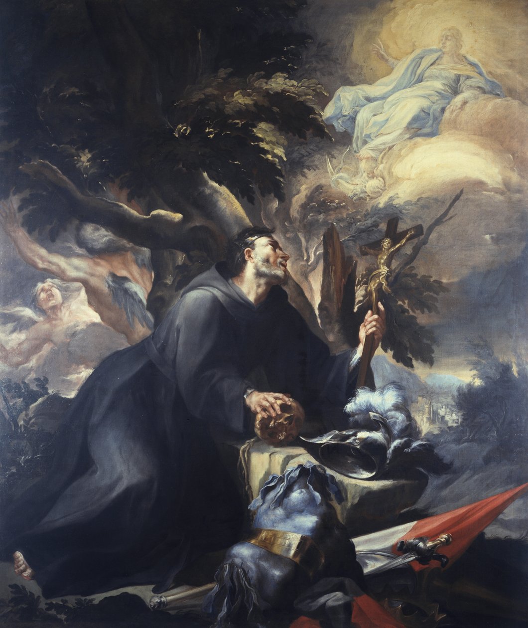 William Of Aquitaine In Penance, olaj, vászon alkotó: Domenico Antonio Vaccaro