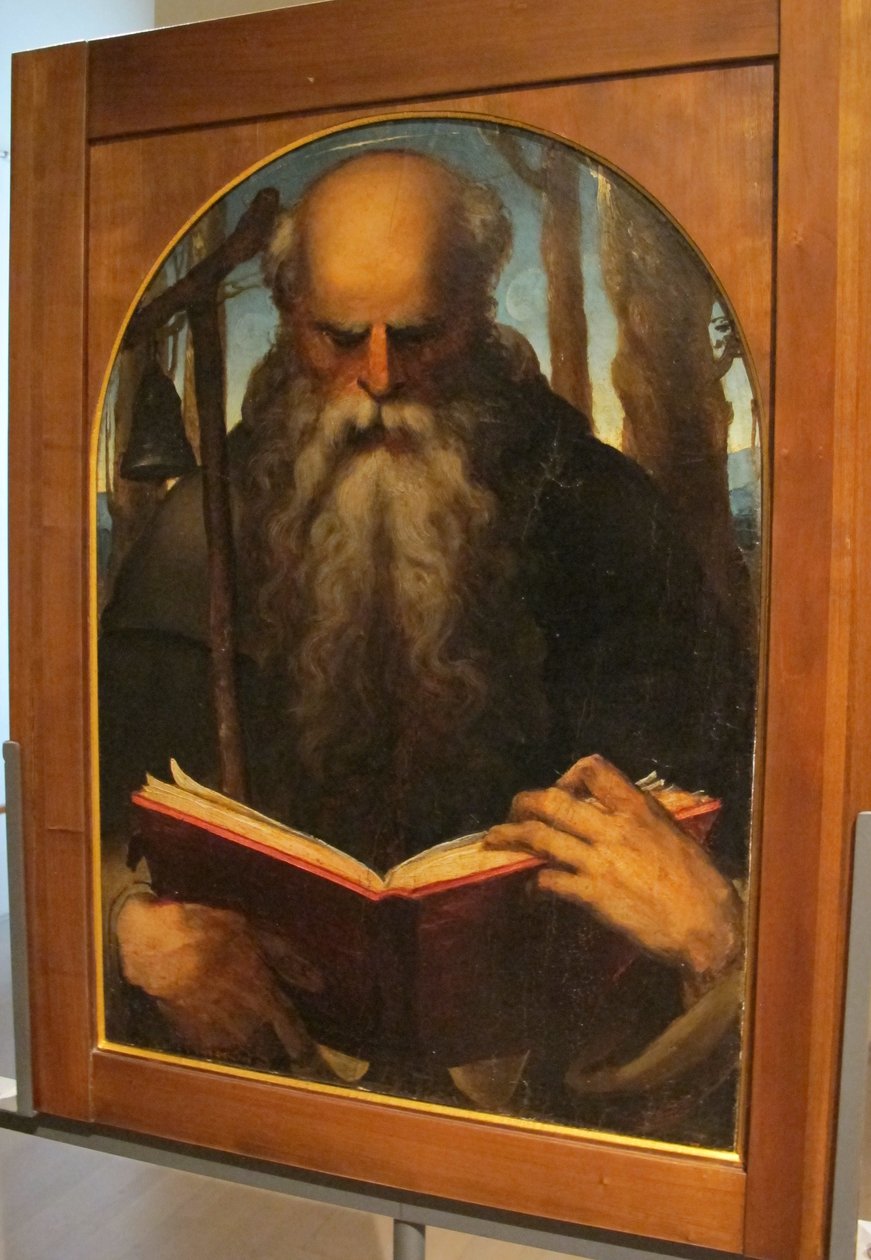 Baccafumi, cataletto s. a. abate társaságának elhunytja számára, 1538-40, Antonio abate legente alkotó: Domenico Beccafumi