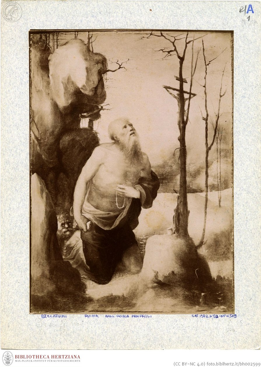 Beccafumi - Bűnbánó Jeromos, leltárszám: 166. alkotó: Domenico Beccafumi