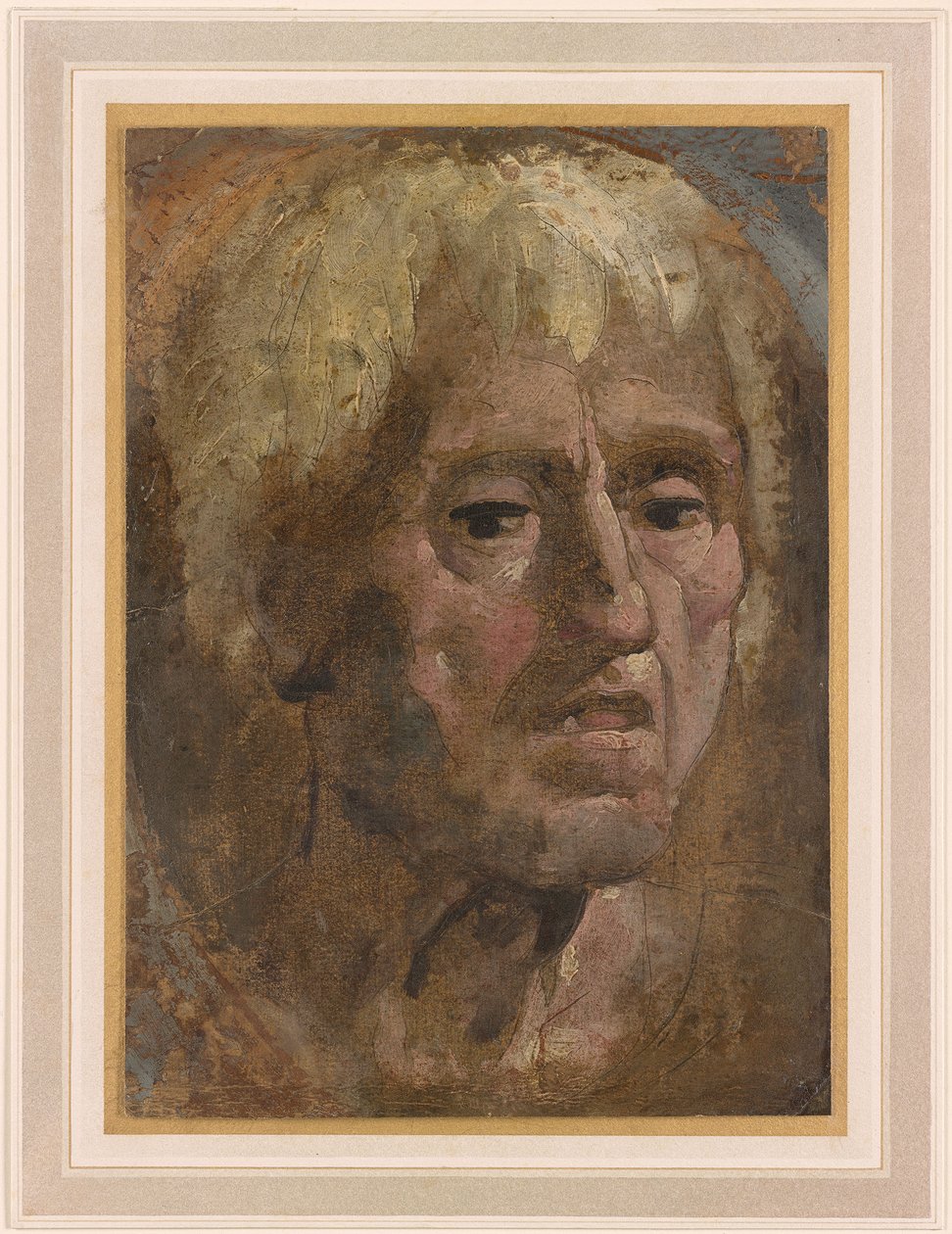 Beccafumi - Nyitott szájú öregember feje, 1535 alkotó: Domenico Beccafumi