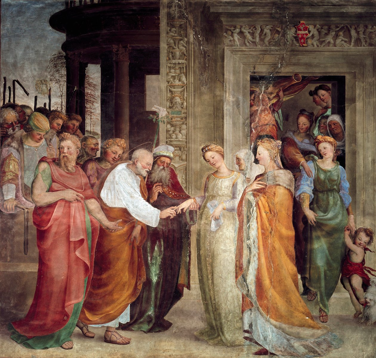 Szűzanya esküvője. Domenico Beccafumi (1486-1551) festménye alkotó: Domenico Beccafumi