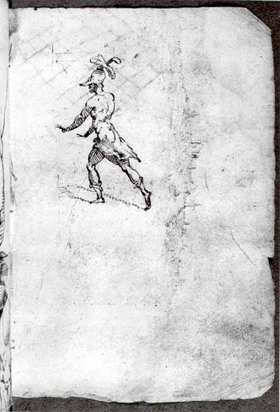 Vázlat egy harcosról (toll és tinta) (f/w fotó) alkotó: Domenico Beccafumi