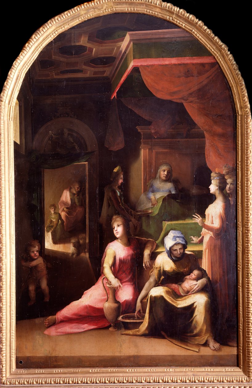 A szűz születése (Festészet, 1540-1543 körül) alkotó: Domenico Beccafumi