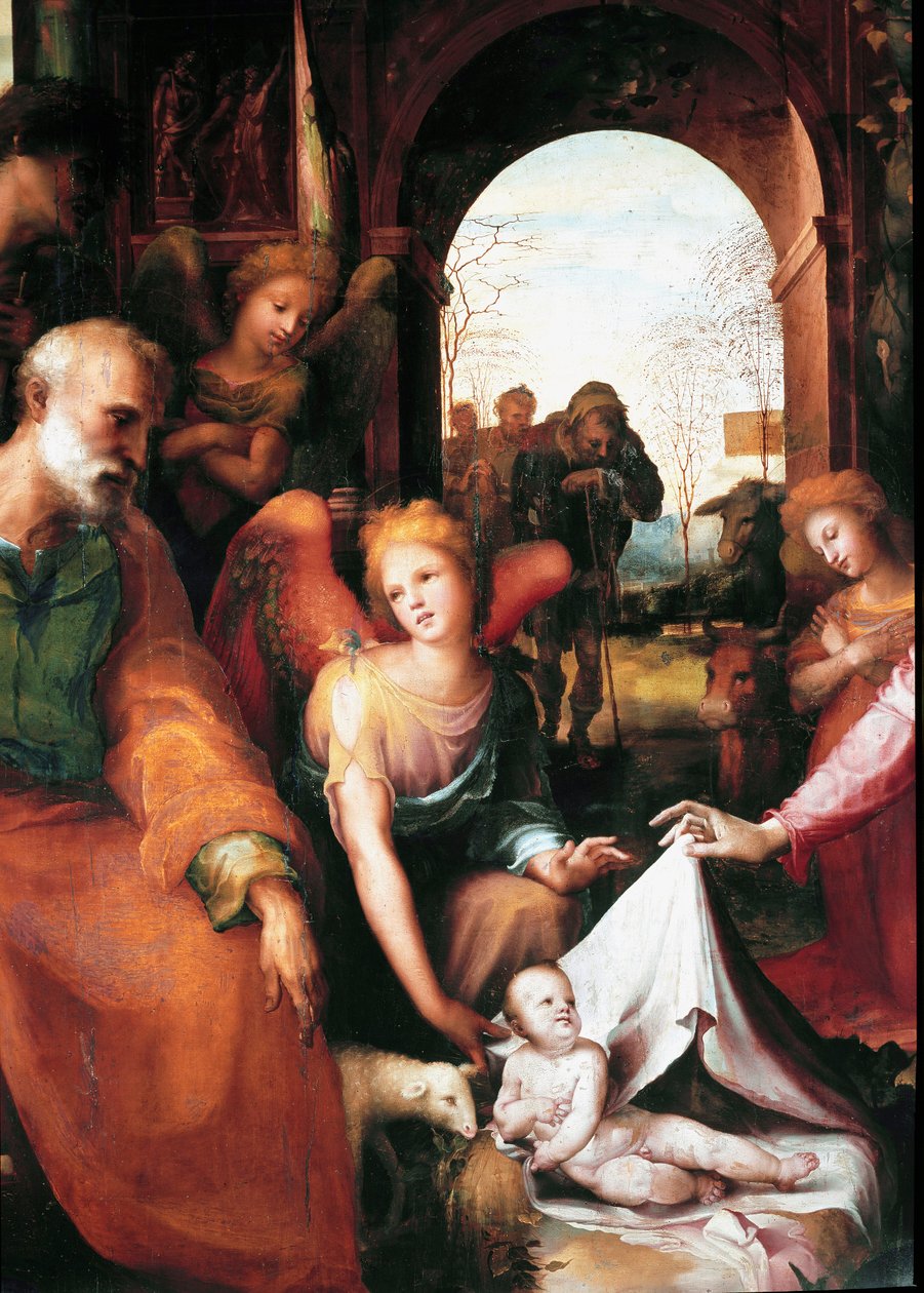 A betlehemes, részlet. Domenico Beccafumi (1486-1551) festménye alkotó: Domenico Beccafumi