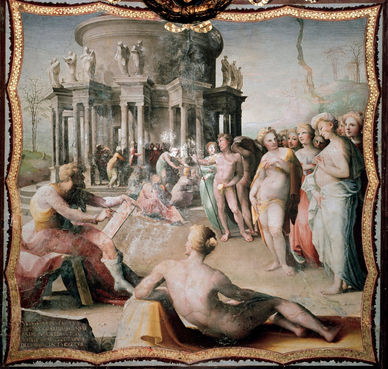 Zeuxis (vagy Zeuxippos, Héraklész görög festője, Kr.e. 464-398) a krotoni Héra-templom számára festette Heléna portréját. Domenico Beccafumi (1486-1551) festménye alkotó: Domenico Beccafumi