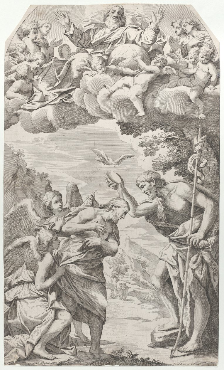 Krisztus megkeresztelkedése, 1670-1731. alkotó: Domenico Bonavera