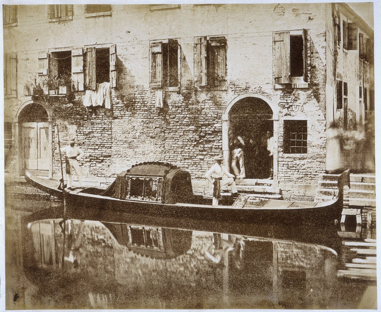 Gondola Velencében, 1855 körül alkotó: Domenico Bresolin
