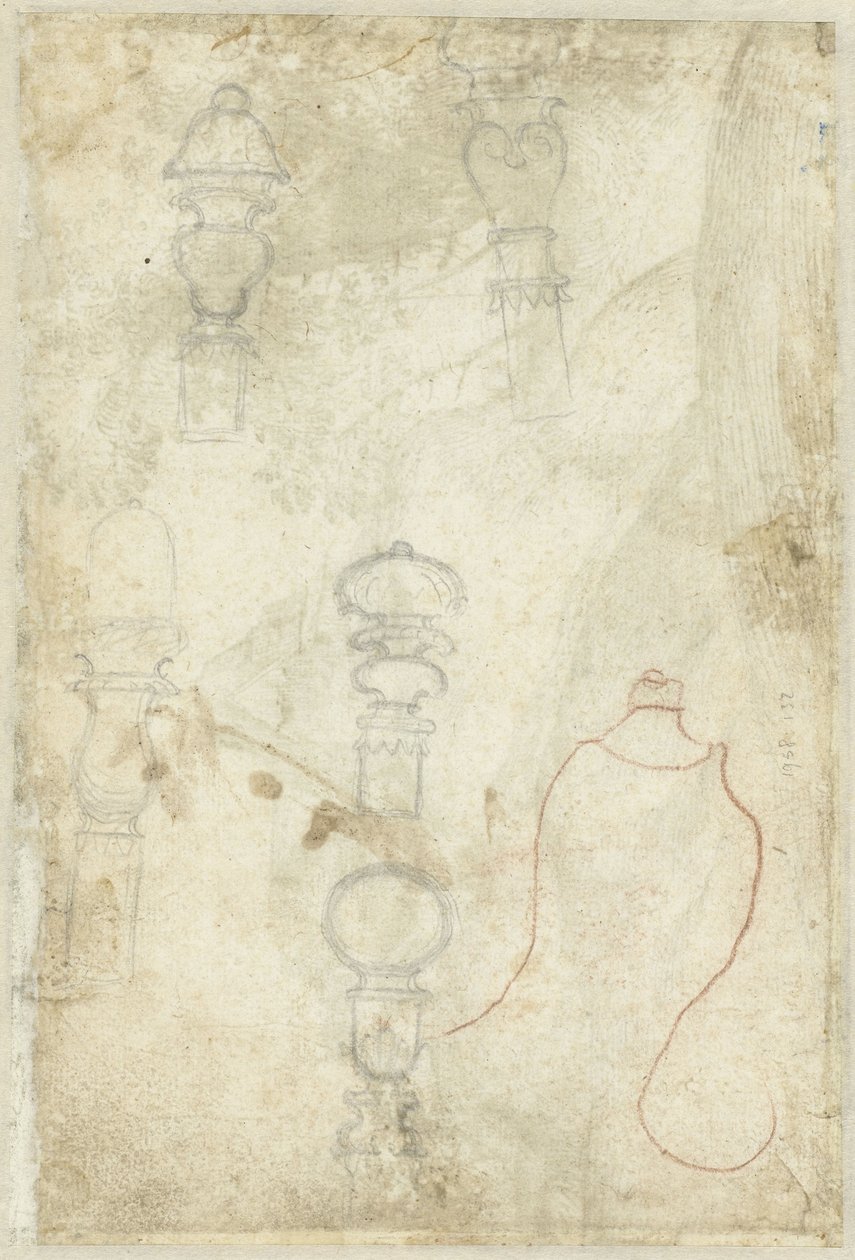 Gombok vázlatai alkotó: Domenico Campagnola (possibly)