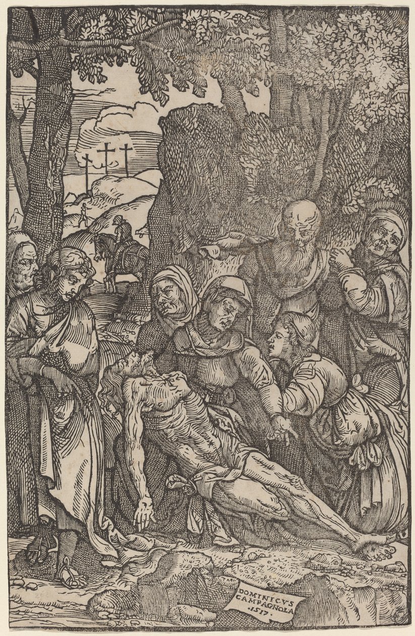 Krisztus siralma alkotó: Domenico Campagnola
