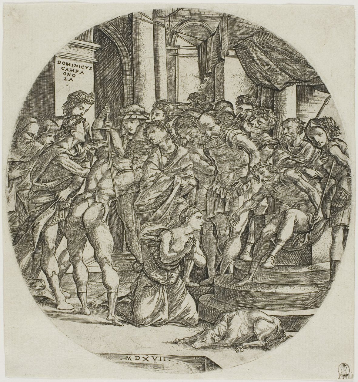 Szent Katalin lefejezése alkotó: Domenico Campagnola