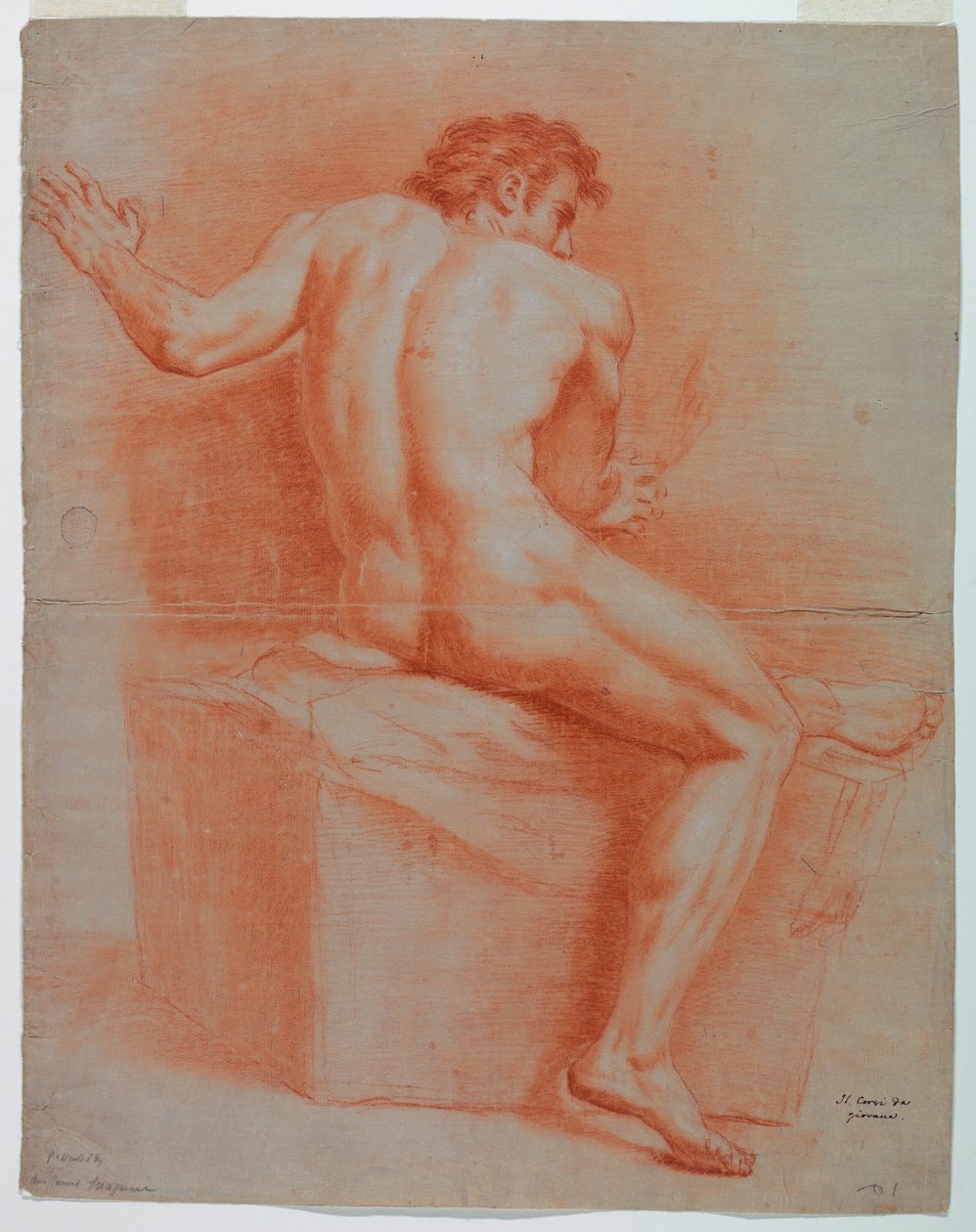 Rajz, Akt, 1740 körül alkotó: Domenico Corvi