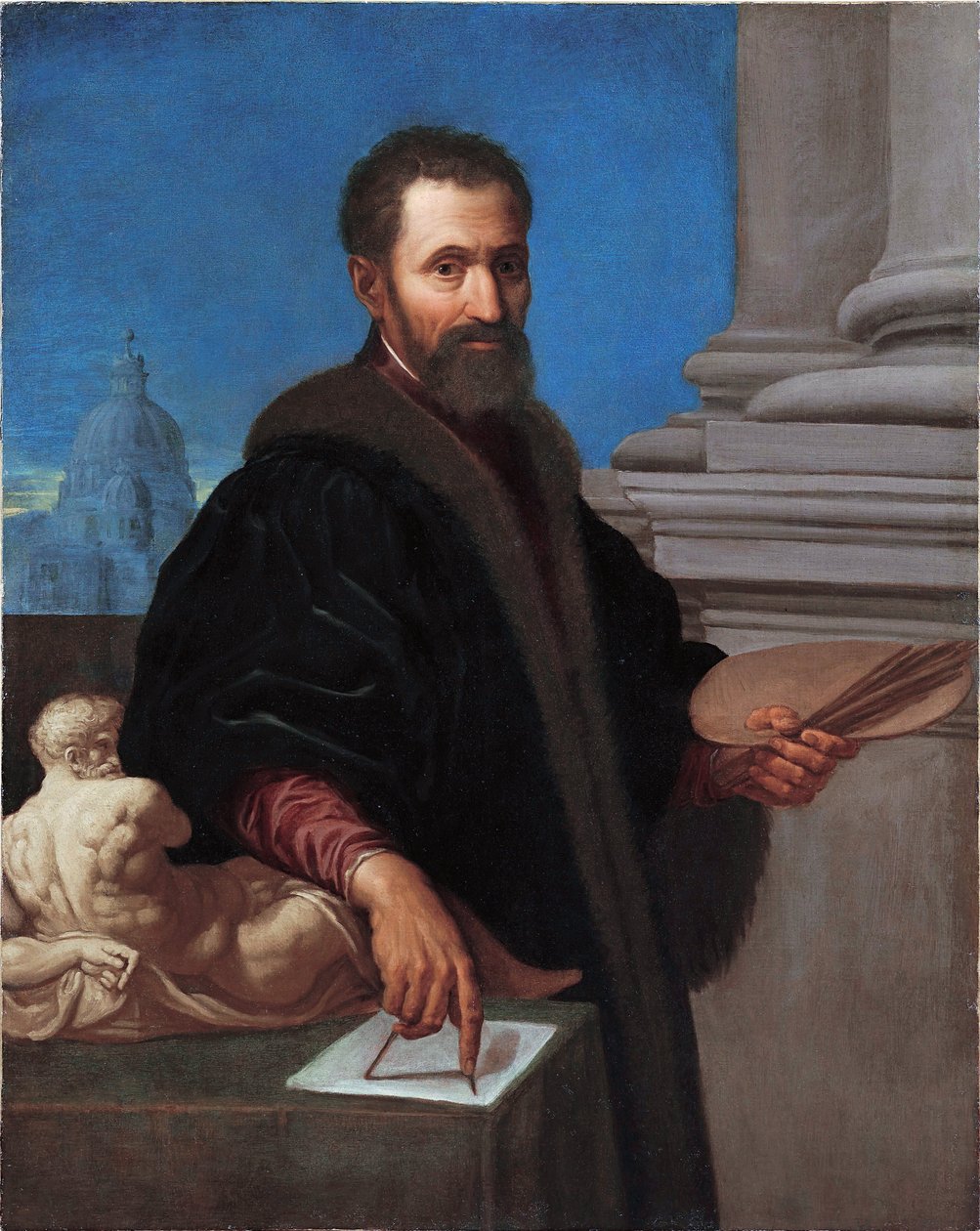 Michelangelo Buonarroti portréja, Cresti (Il Passignano), Domenico (1559-1638) - Olaj, vászon - Galleria Enrico Lumina, Bergamo alkotó: Domenico Cresti