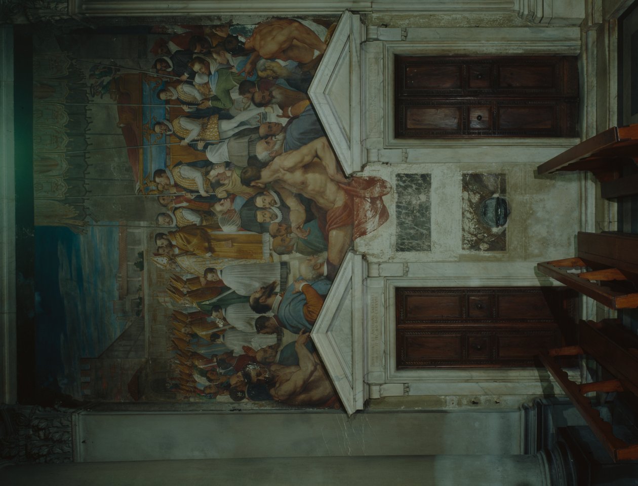 Szent Antoninus testének körmenete, 1589 (frézo) alkotó: Domenico Cresti