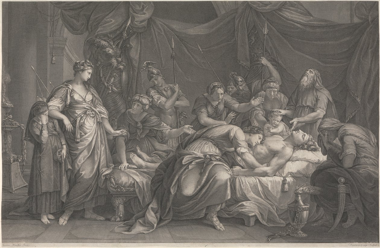 Andromache Hector halálát siránkozva alkotó: Domenico Cunego