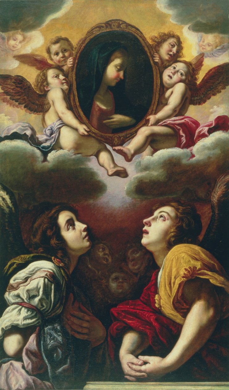 Repülő és imádó angyalok, 1613-4 alkotó: Domenico Fetti or Feti