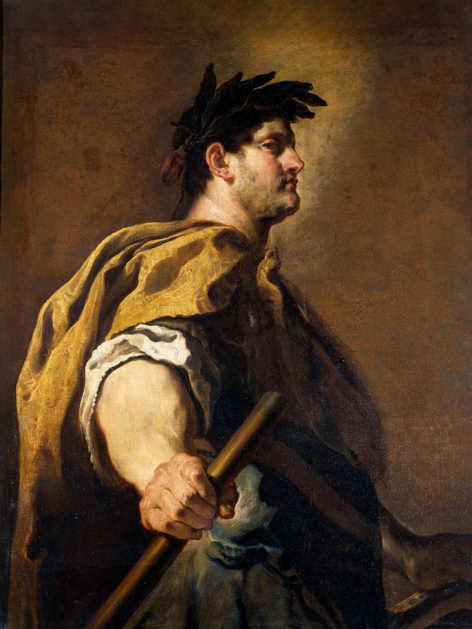 Domitianus római császár portréja (Titus flavius domitianus) (51-96) Domenico Fetti (1589-1623) festménye 17. század V. 1,51x1,12 m alkotó: Domenico Fetti or Feti