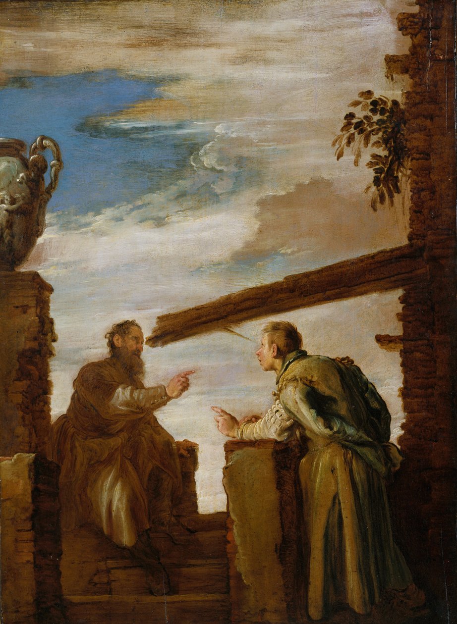 Példabeszéd a szálkáról és a gerendáról, 1619 körül alkotó: Domenico Fetti or Feti
