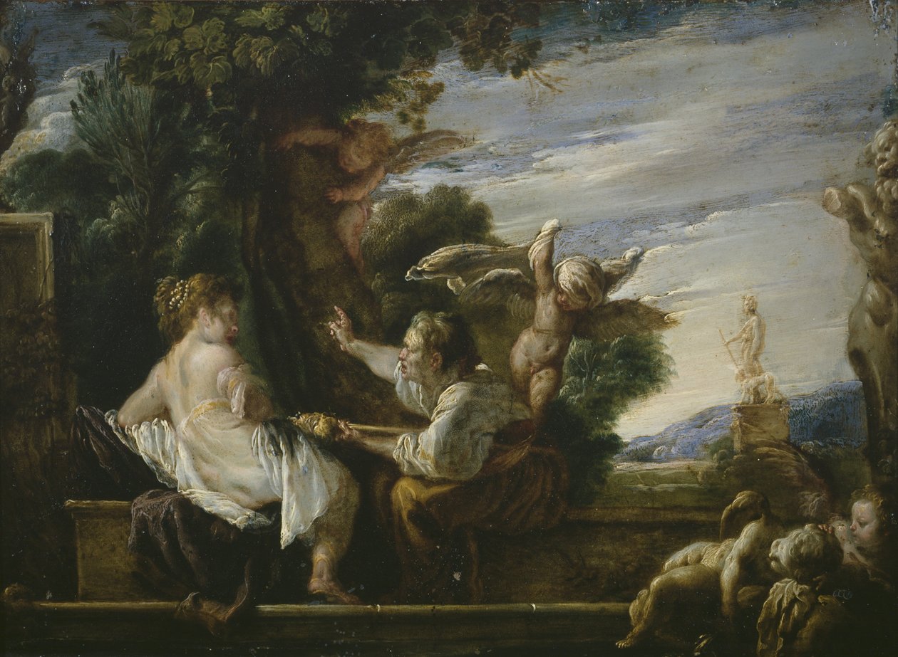 Vertumnus és Pomona, 1621-23 körül alkotó: Domenico Fetti or Feti