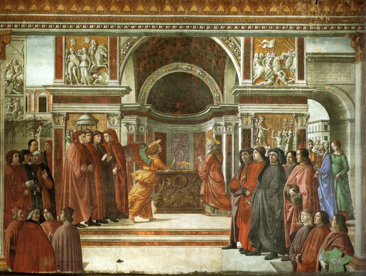 Az angyal megjelenése Zakariásnak alkotó: Domenico Ghirlandaio