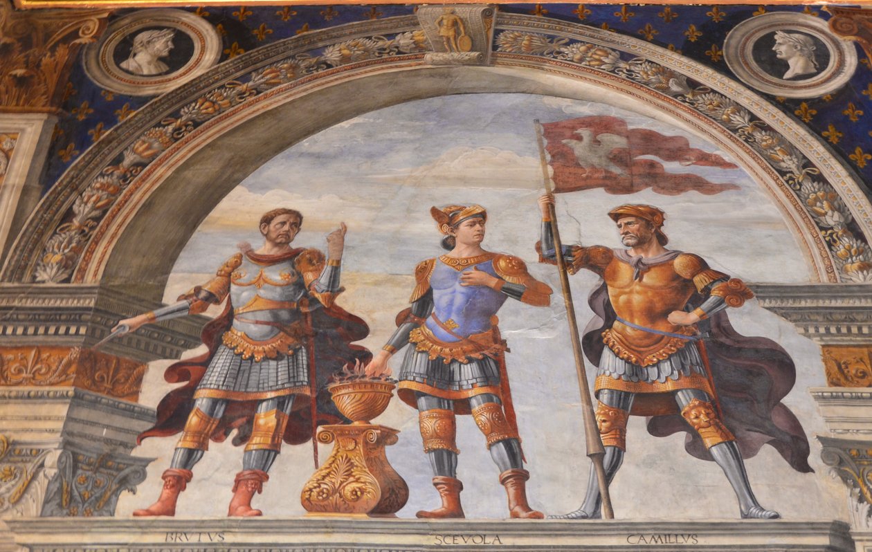 A Sala dei Gigli dísze, 1482-1484 alkotó: Domenico Ghirlandaio