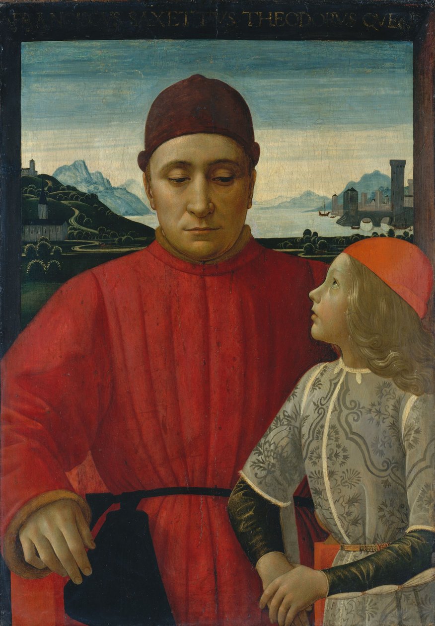 Francesco Sassetti és fia Teodoro, 1488 körül (tempera, fa) alkotó: Domenico Ghirlandaio