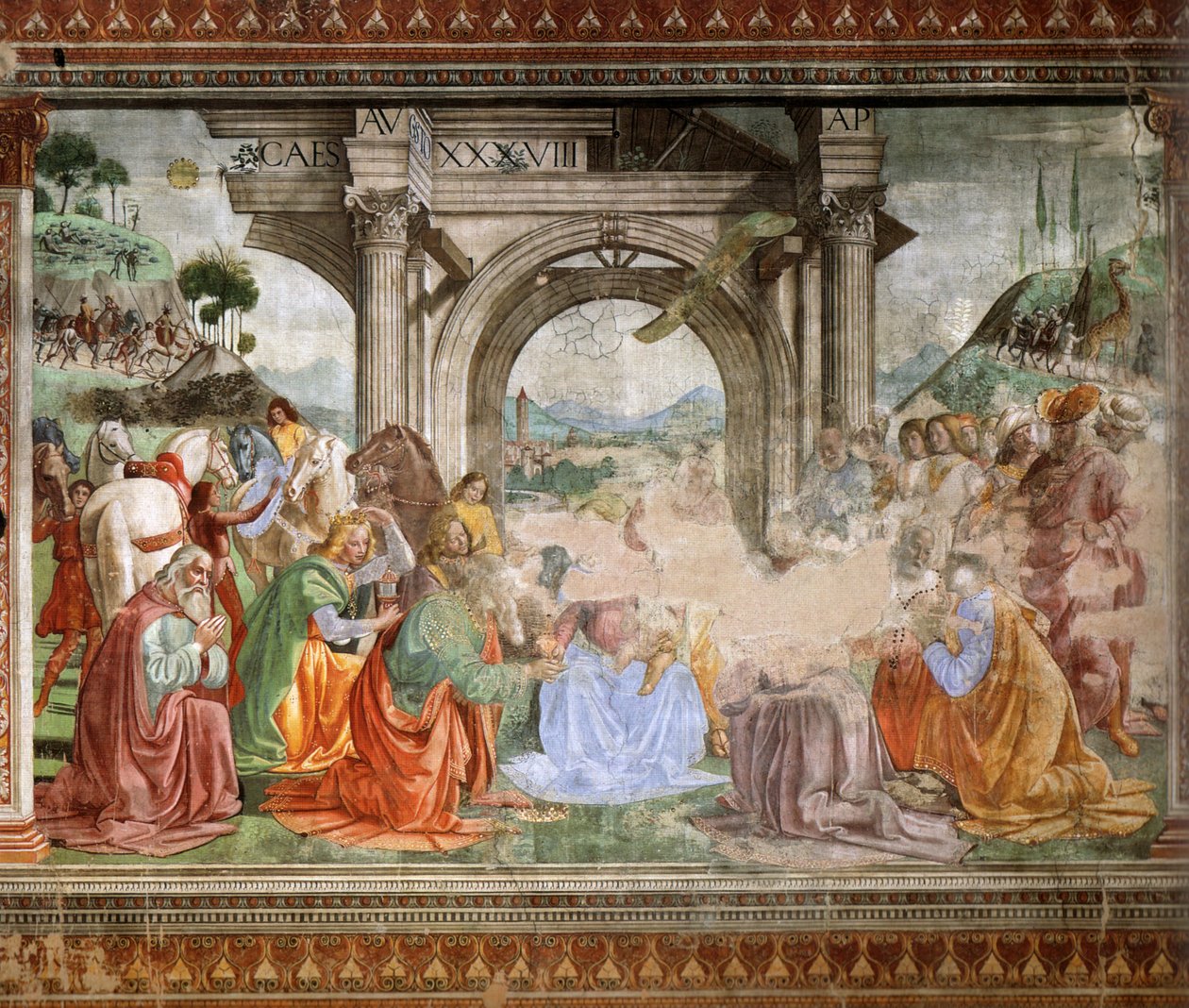 Német: A bölcsek imádása alkotó: Domenico Ghirlandaio