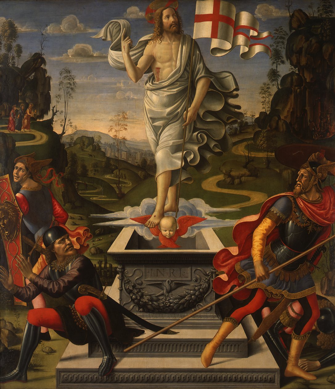 Német: Die Auferstehung Christi Krisztus feltámadása alkotó: Domenico Ghirlandaio