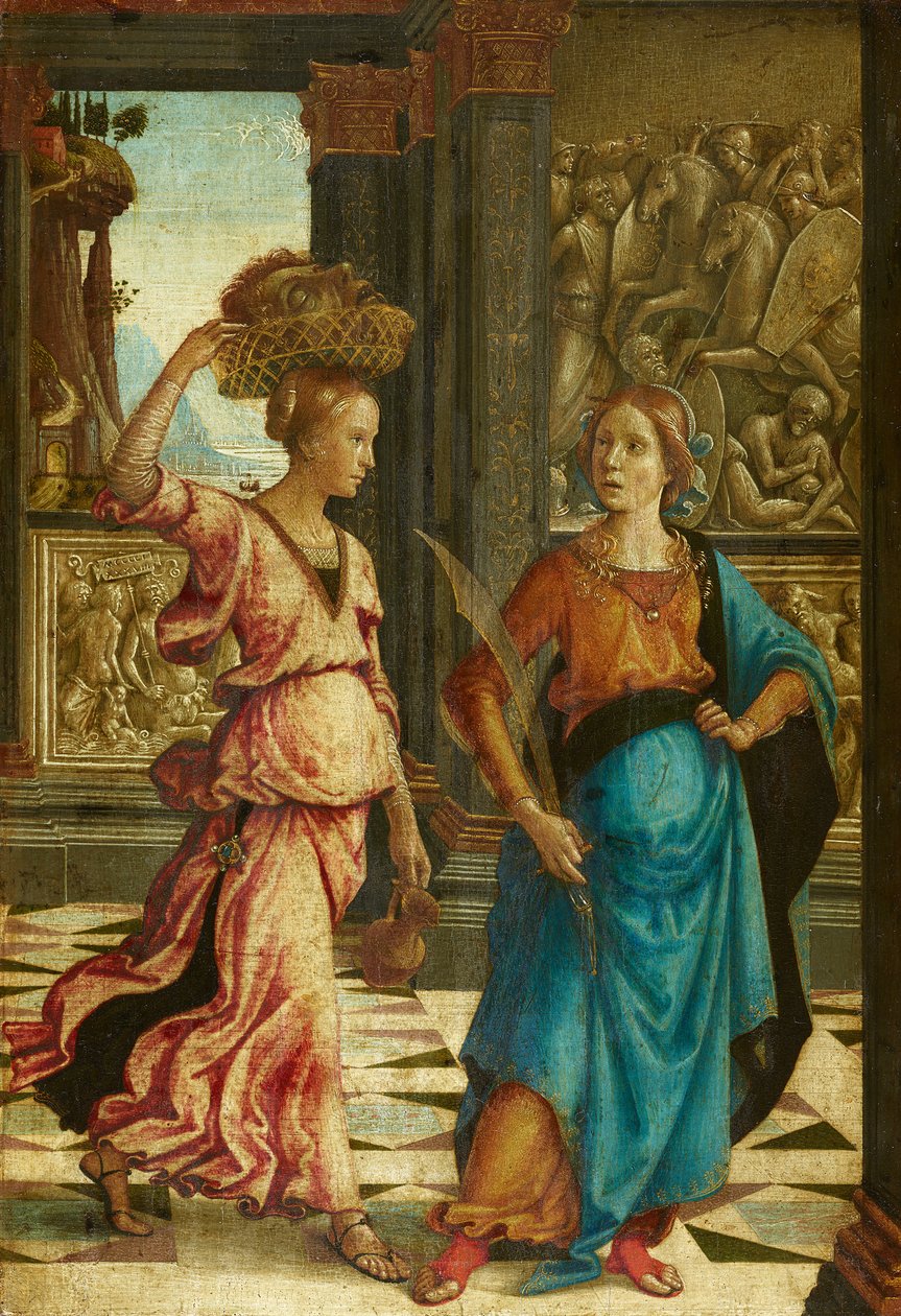 Judit a szolgálójával alkotó: Domenico Ghirlandaio