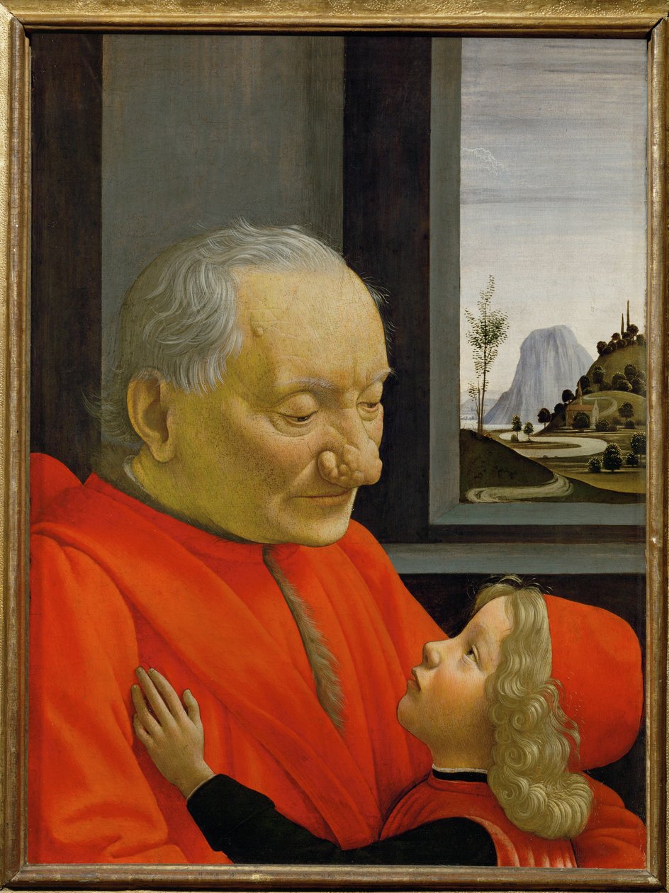 Egy idős férfi és egy fiatal fiú portréja - ... alkotó: Domenico Ghirlandaio