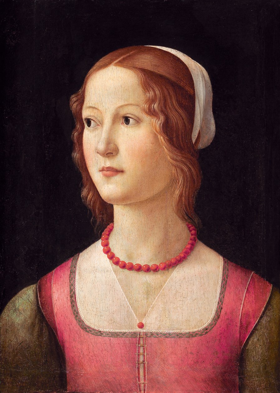 Egy fiatal nő portréja. alkotó: Domenico Ghirlandaio