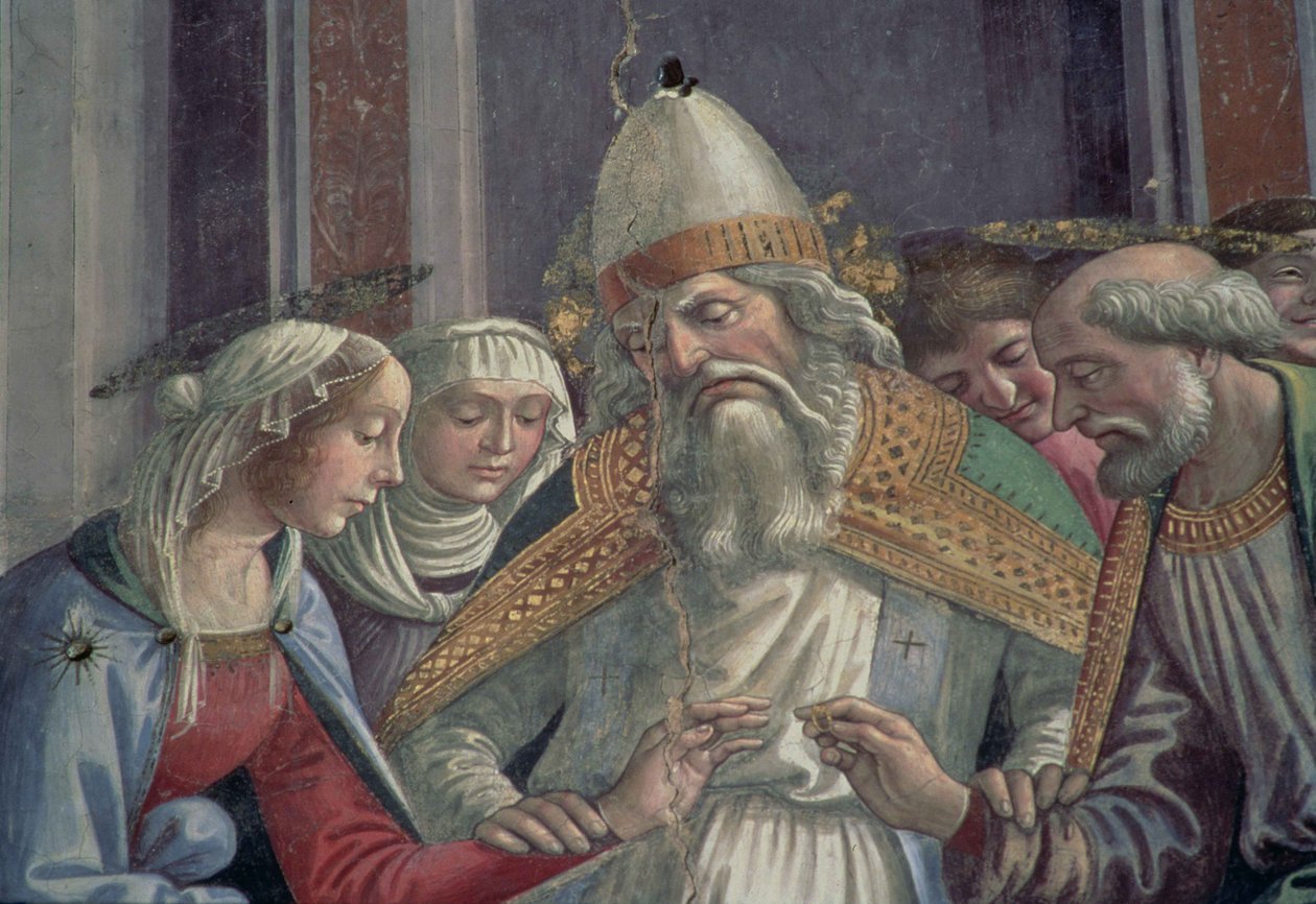 A Gyűrű átvétele a Szűzanya házasságából alkotó: Domenico Ghirlandaio