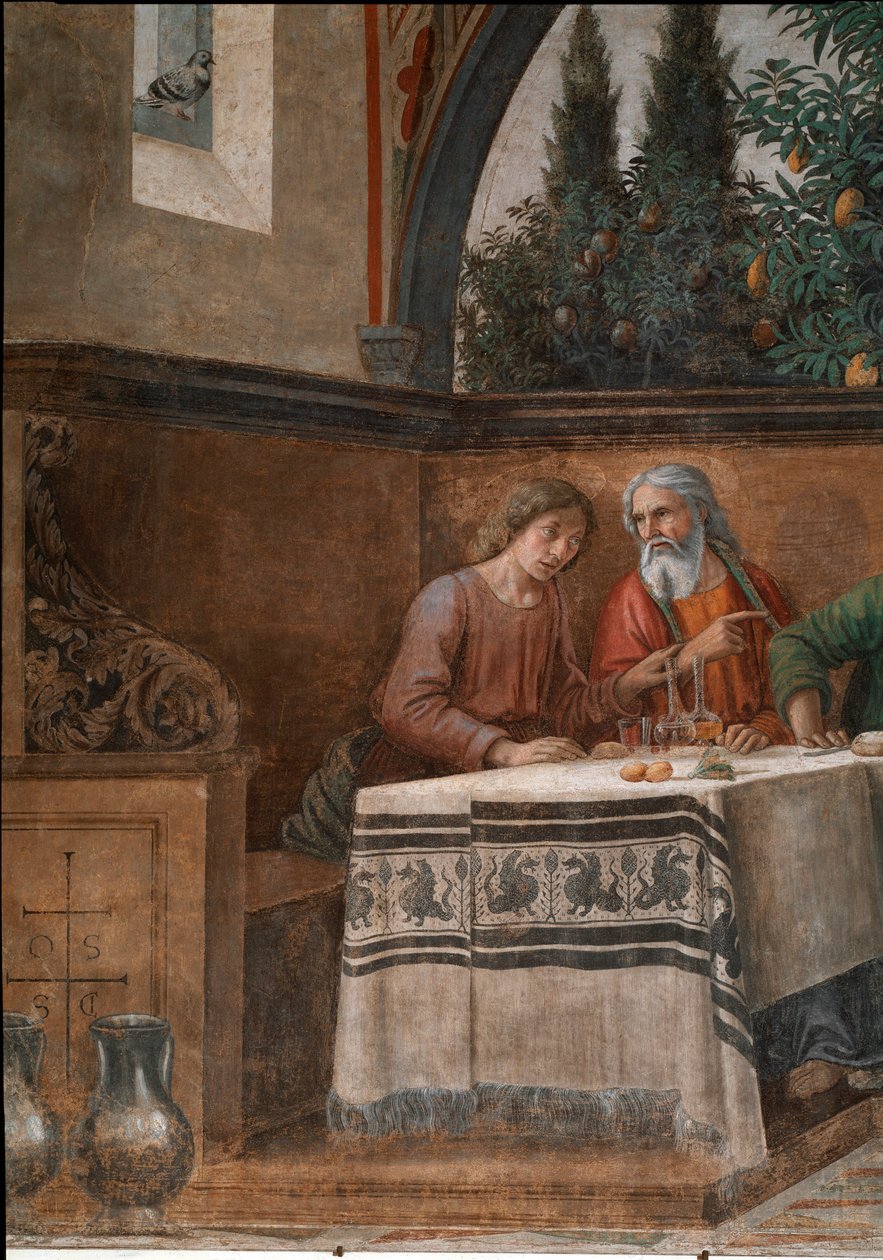 Az utolsó vacsora. Részlet. (Freskó alkotó: Domenico Ghirlandaio
