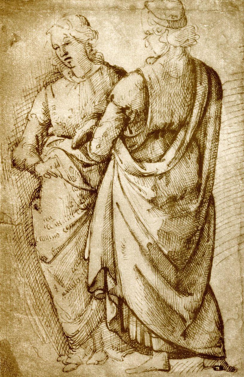 Két ruha tanulmány alkotó: Domenico Ghirlandaio