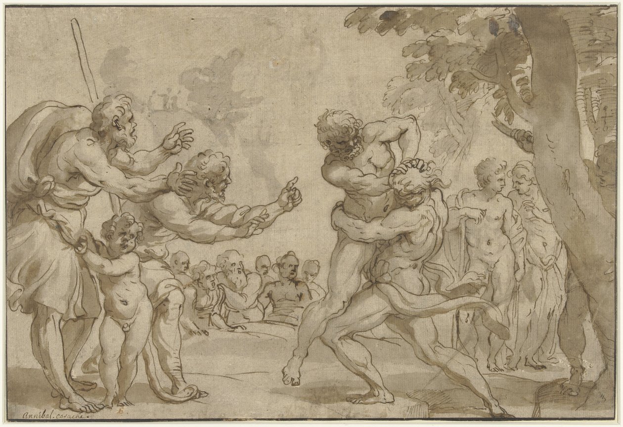 Herkules Antaeusban alkotó: Domenico I Piola