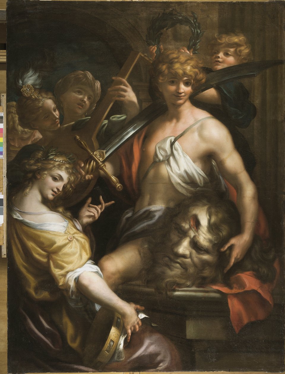 Dávid diadala (olaj, vászon) alkotó: Domenico I Piola