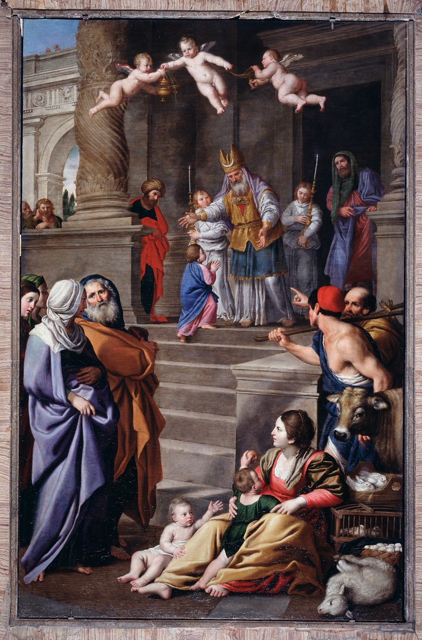 Szent Tamás de Villeneuve jótékonysági tevékenysége (Festészet alkotó: Domenico Il Sarzana Fiasella