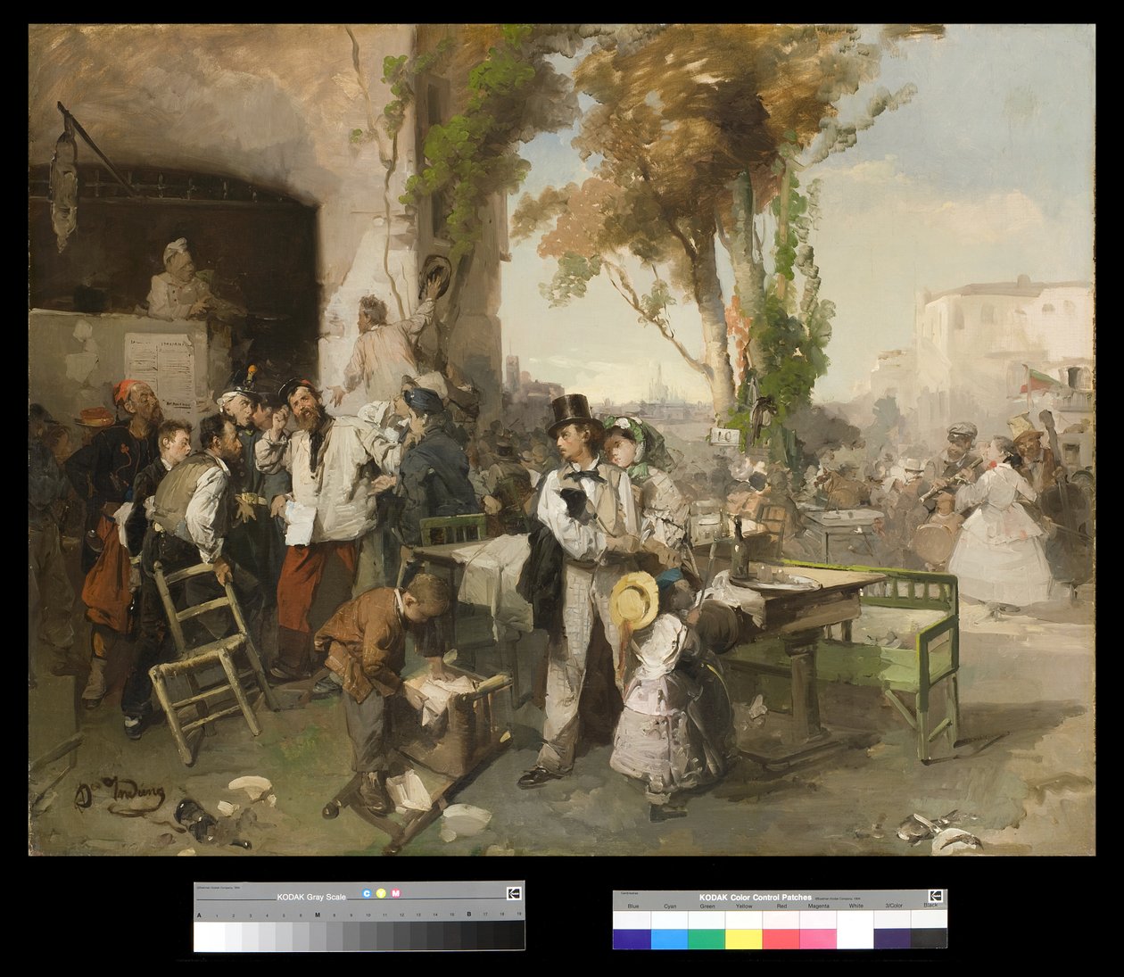 Közlöny a villafrancai békéről, 1861-62 alkotó: Domenico Induno