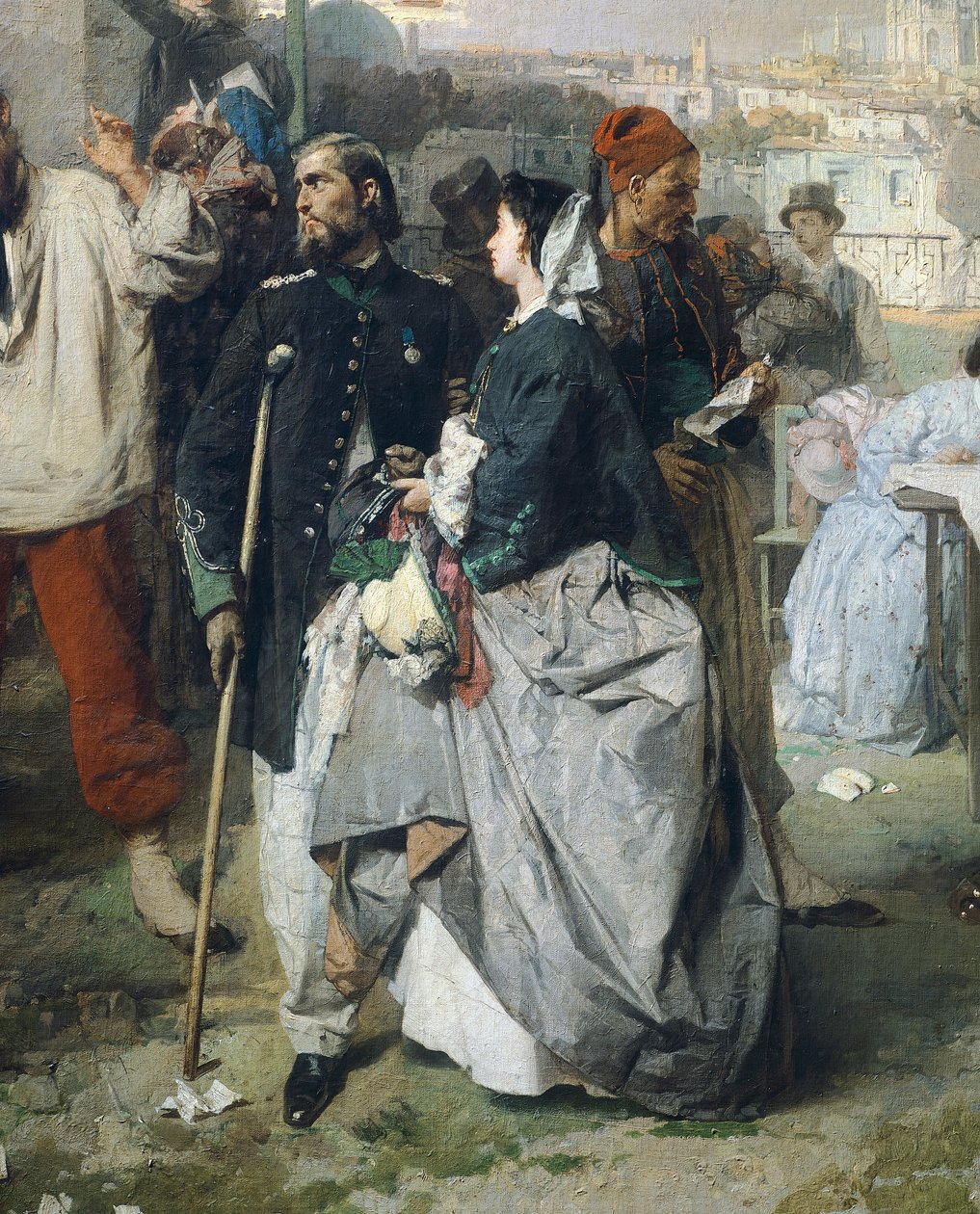 Hírek a villafrancai békéről, Domenico Induno, részlet alkotó: Domenico Induno