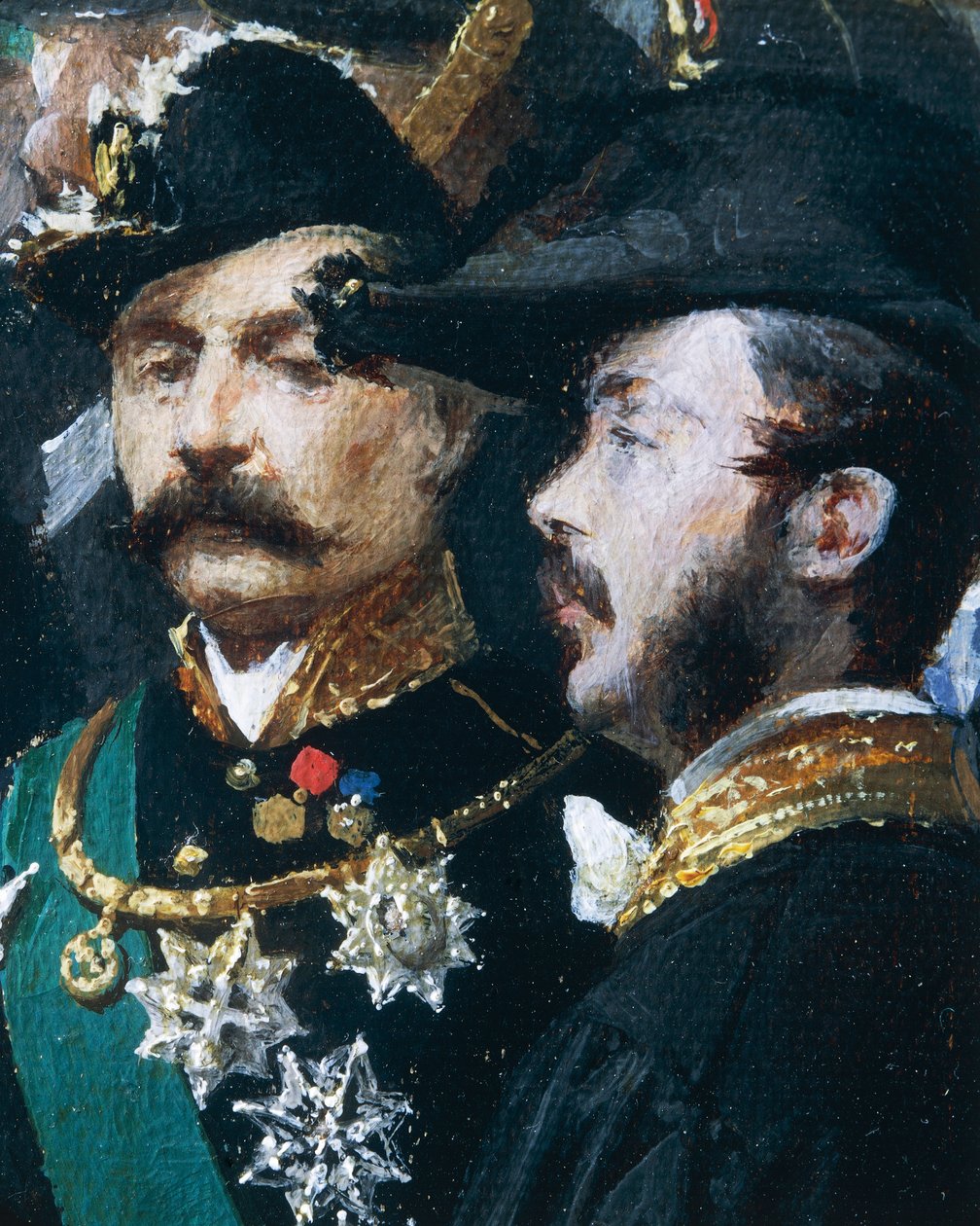A milánói Galleria Vittorio Emanuele sarokkövének lerakása, Domenico Induno, részlet, olaj, vászon alkotó: Domenico Induno