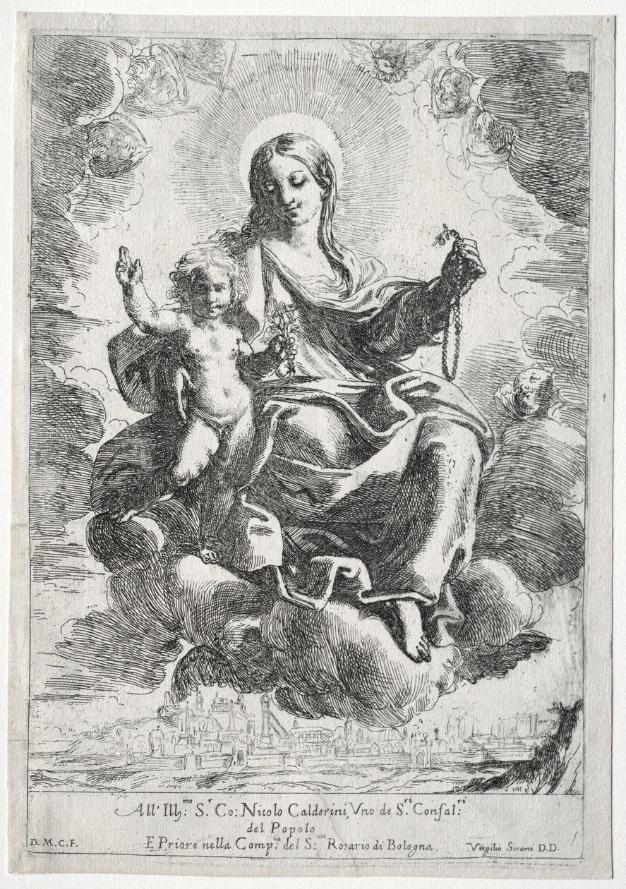 Rózsafüzér Madonna. alkotó: Domenico Maria Canuti