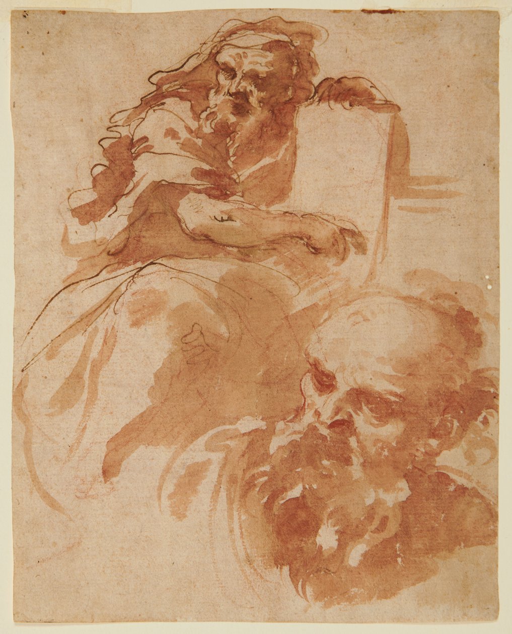 Seated Prophet (Recto) alkotó: Domenico Maria Canuti