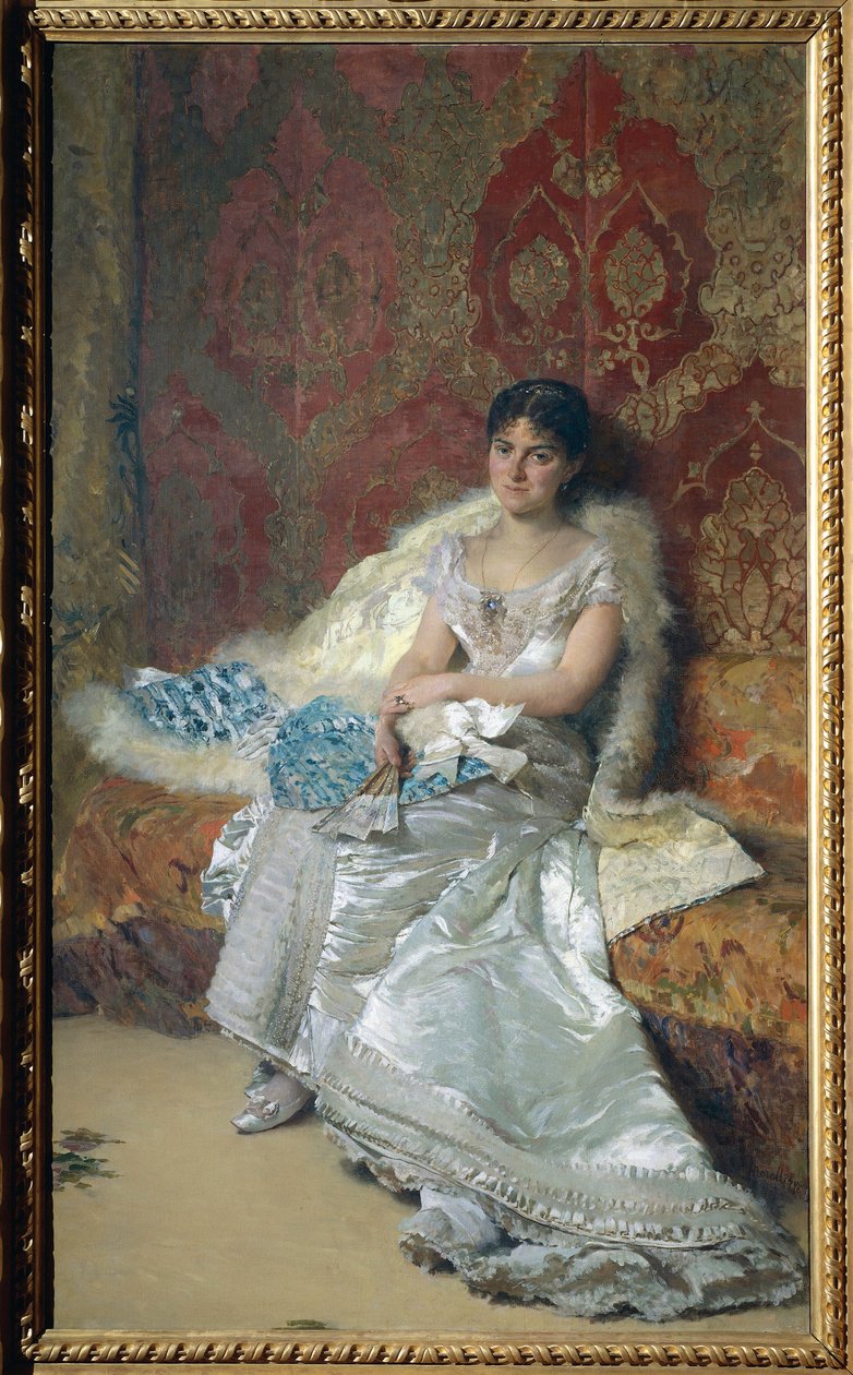Theresa Oneto pulóver portréja, Domenico Morelli alkotó: Domenico Morelli