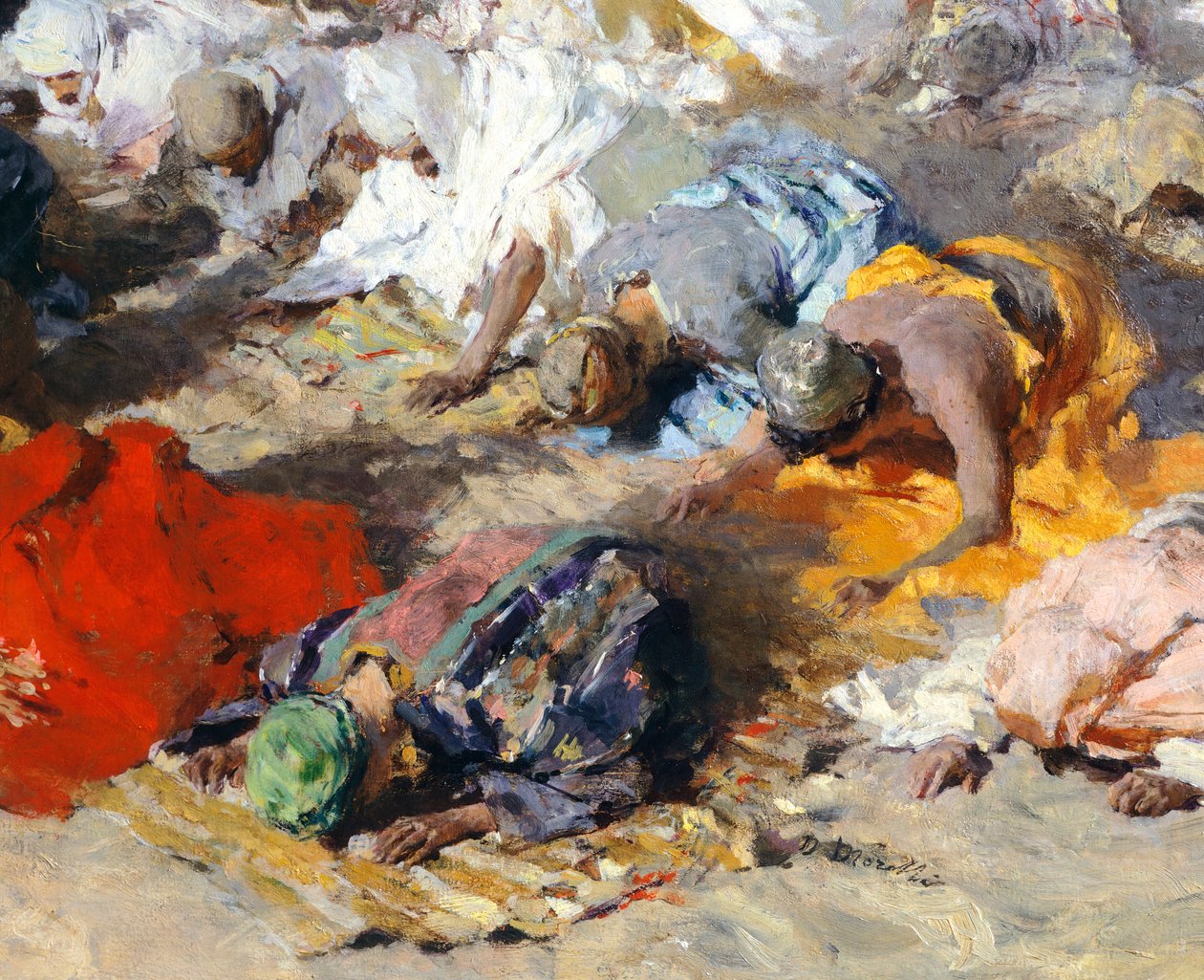 Mohamed prédikációja alkotó: Domenico Morelli