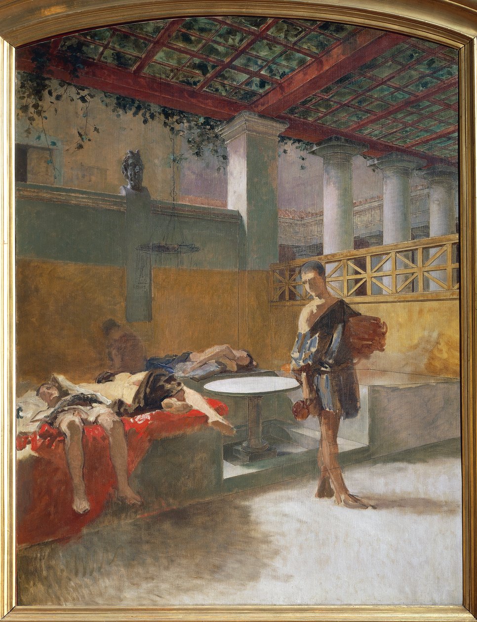 Triklinium az orgia után, 1860 körül (olaj, vászon) alkotó: Domenico Morelli