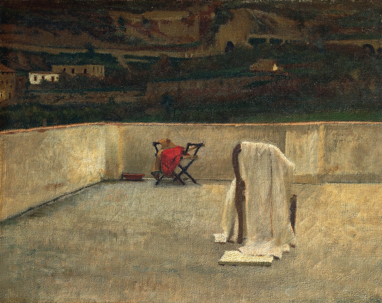 A terasz, Domenico Morelli, olaj, vászon alkotó: Domenico Morelli