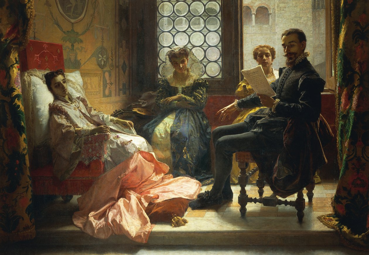 Torquato Tasso a Felszabadult Jeruzsálemet olvassa Eleonora d