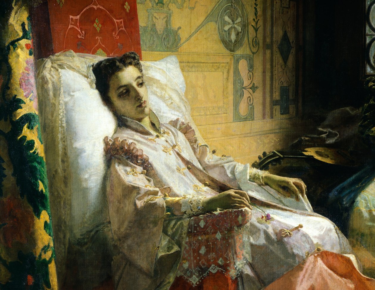 Torquato Tasso felolvassa a Felszabadult Jeruzsálemet Eleonora d