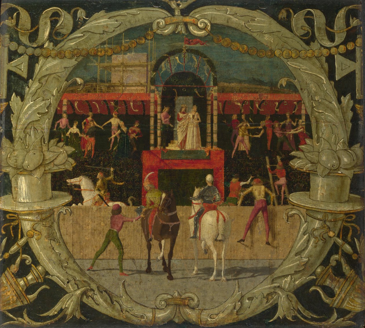 A szabin nők megerőszakolása a jelzés után, c. 1490 alkotó: Domenico Morone