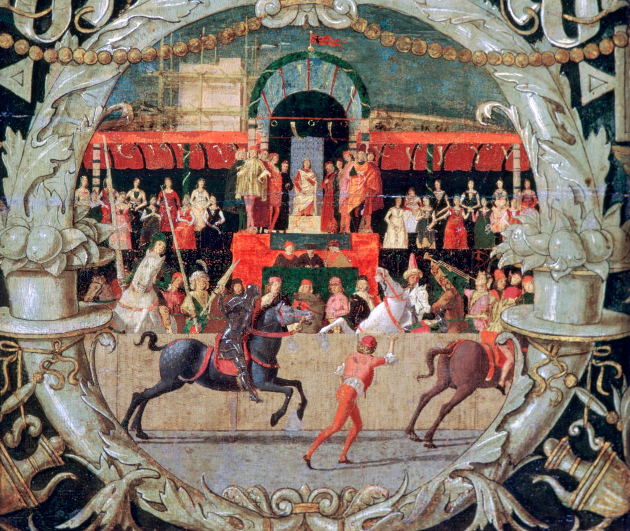A szabinok megerőszakolása a jel előtt, c1490 alkotó: Domenico Morone